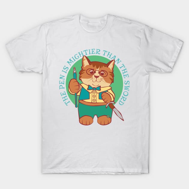 Pen is Mightier than the Sword T-Shirt by Sue Cervenka